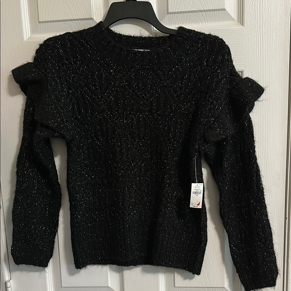 Old Navy Sweaters - Old Navy Women’s Color Black With Silver Sparkle Chunky Knit Sweater Size XS NWT